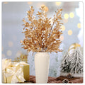 Giegxin 3 Pcs 30" Gold Leaf Christmas Tree Picks with White Berry