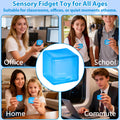 Stress Ball, Medium Cube 5cm(1.98") Fidget Toys, Blue Ice Cube Squishy Cube