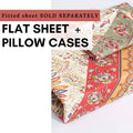 DaDa Bedding Cranberry Sage Floral Flat Sheet Set