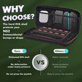 OSYROY Switch 2 Carrying Case 10 Game Slots Screen Protectors Hard Shell Black