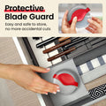 Kitchy Pizza Cutter Wheel w/ Protective Blade Cover, Ergonomic Pizza Slicer, Red