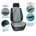 FH Group Car Seat Cushion Faux Leather Airbag Compatible Universal Beige