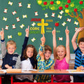 Zonon Religious Classroom Bulletin Board Set Christian Fall Apple Cutouts