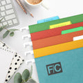 Tecreddy Hanging File Folder Tabs 60 Sets Multicolor 2" Clear Plastic Labels