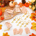 Yiyiring 24 Sets Thanksgiving Party Maple Leaf Keychain Bottle Opener Gold
