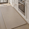 AMOAMI Kitchen Mat Rug Non Slip Machine Washable 20x47 Light Tan