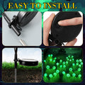 VIHOSE 6 Pack 36 LED Green Solar Halloween Ghost Pathway Lights Outdoor