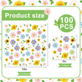 Maniaacer 100 PCS Spring Floral Cocktail Napkins 3-Ply Colorful Paper