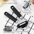 UHIYEE Manual Can Opener Heavy Duty Sharp Blade Soft Handle Black