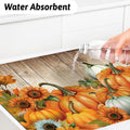 APROPHIC Fall Pumpkin Kitchen Mat Rugs Set of 2 Non Slip Washable 16x24+16x41