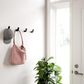 Franklin Brass Geometric Single Wall Hooks Matte Black 5-Pack