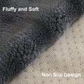 Aucrovee Plush Velvet Non Slip Sofa Cover 3 Cushion 36x70 Light Grey