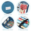 Wrapping Paper Organizer Storage Containers, w/ Pockets - Rolls, Ribbons, & Bows