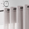 Aersas Champagne Linen Curtains 52x108in 2 Panels Grommet Light Filtering