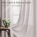 Aersas Champagne Linen Curtains 52x108in 2 Panels Grommet Light Filtering