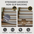 YDKGL 4PC Non-Slip Peel & Stick Stair Treads 8x30 Brown Chenille