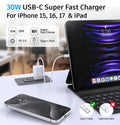 USB-C Fast Charging Block — PD Wall Charger Adapter for iPhone 17/17 Air/16/15/1