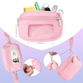 Gowjaw Pink Crossbody Lanyard Teacher Phone Strap with ID Window Keyring