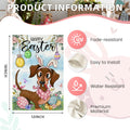 EKOREST Easter Garden Flag 12x18in Double Sided Watercolor Dachshund Dog