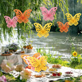 SUNBEAUTY Butterfly Paper Fans Wall Decor Set of 9 Party Paper Decorations