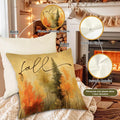 Benjia 20x20 Throw Pillow Covers Set of 4 Watercolor Forest Pumpkin Autumn
