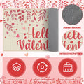 Pickmesh Valentine Kitchen Mats 2 Pc Non-Slip Love Heart Pink 17x29 & 17x47