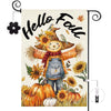 Baccessor Fall Thanksgiving Scarecrow Garden Flag 12.5x18 Inch Burlap