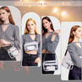 HANXIUCAO Clear Small Crossbody Bag for Women Fashionable TPU+PU