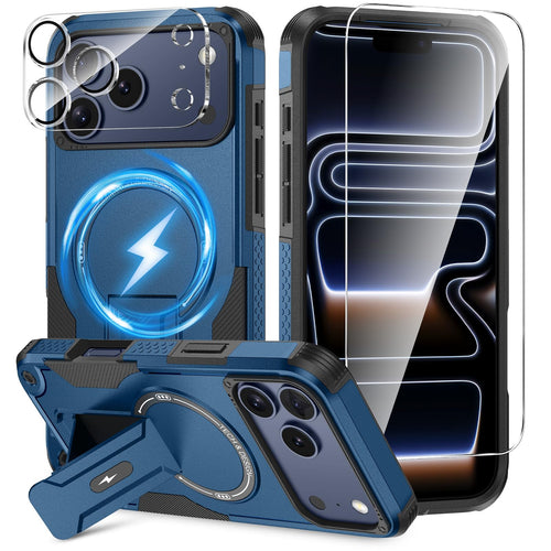 1 For Iphone 17 Pro Case [ Magsafe] [Invisible Kickstand] [Hd Screen Protector]