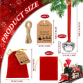 Duraaamo 24 Sets Christmas Polar Themed Silver Bell Ornaments Bulk