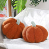 Queekay 2 Pc Pumpkin Plush Pillow 11x9.5in Brown Fall Thanksgiving Decor
