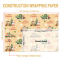 WRAPLULU Christmas Truck Wrapping Paper 4 Jumbo Sheets 28x40in Yellow