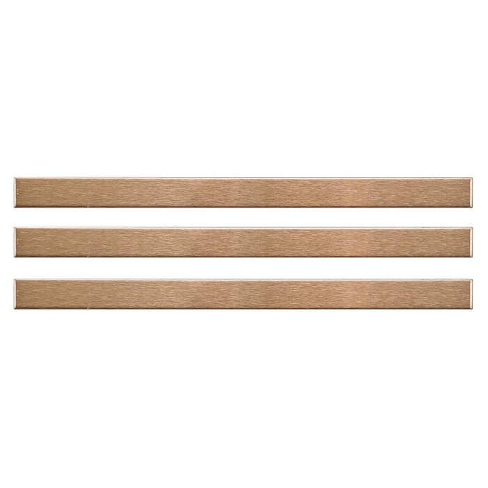 Merola Stick Copper 3/8 x 5 3/4 Inch Stainless Over Porcelain Wall Trim 3 Pcs