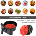 Viwehots Silicone Air Fryer Liners 8" Non Stick Reusable 4 Pack Mixed Colors