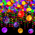 Sumind Halloween Neon Balloon Arch Kit 100 Pcs 53ft Glow Black Light Polka Dot