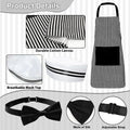Generic 4pcs 1950s Hot Dog Vendor Halloween Costume Black Size Tall