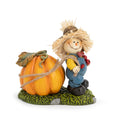 Hodao Thanksgiving Scarecrow Turkey Pumpkin Decor Farmhouse Fall Centerpiece Red