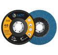 S SATC Flap Discs 4-1/2 Inch 40 Grit Zirconia Grinding Wheel Type 29 - 10 Pack