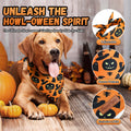 Awumbuk Halloween Dog Bandanas 2 Pack Reversible Pumpkin Spider Web Black