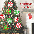 Generic Gingerbread Christmas Wooden Ornaments Large Red White Peppermint
