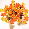 Jutom 148 PCS Fall Artificial Pumpkins Set with Pinecones Acorns Leaves