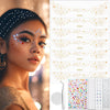 Mity Rain Face Glitter Gems Stickers 10 Sheets Star Freckles Single Pattern