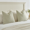 FUTEI Green Chenille Throw Pillow Covers 20x20 Inch Set of 2 Modern Decor