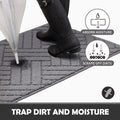 JEEDOVIA Indoor Door Mat Non-Slip Rubber Backing Grey 20x31.5