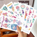 SBOBUY 10 Sheets Yellow Mermaid Temporary Tattoos Birthday Party Supplies