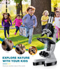 62-pcs Microscope Kit for Kids 5-12, with 13 Prepared & 27 Blank Slides, Science