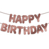 JunyRuny Pre-Strung Happy Birthday Banner Rose Gold Glitter Party Decor
