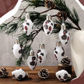 Simgoing 24 Pcs Cow Print Christmas Ornaments 3.15'' Rustic Western Decor