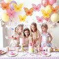 SUNBEAUTY Butterfly Paper Fans Wall Decor Set of 9 Party Paper Decorations