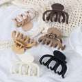 SMKSL Hair Clips 3.5 Inch Medium Brown Matte Banana Jaw Claw Clips